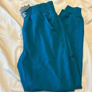 Wear figs Zamora high waisted scrub bottom Pacific Blue